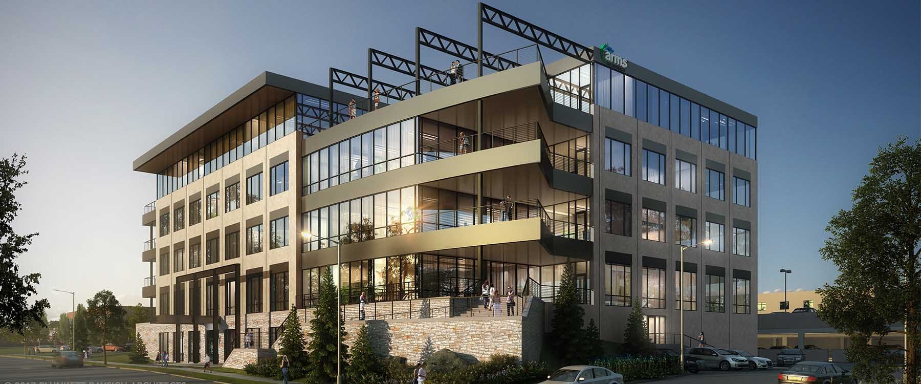 Roof Decks at 23230 Crossroads Office Building in Madison, WI