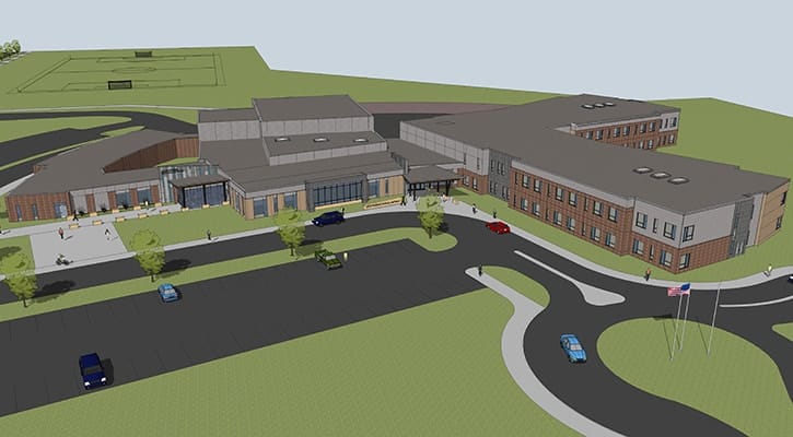 Sauk Prairie School District, Wisconsin, rendered BIM Model