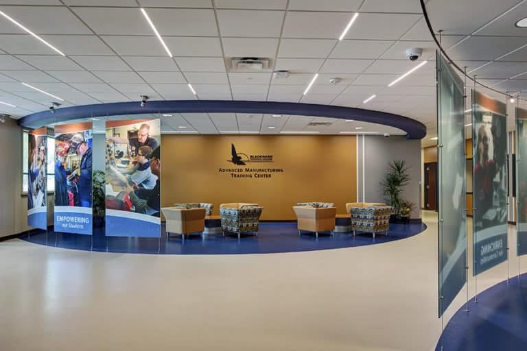 Blackhawk Technical College Advanced Manufacturing Center Lobby