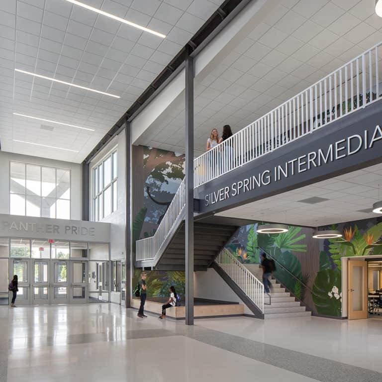 Hamilton School District_Silver Spring Intermediate Entry and Stairs