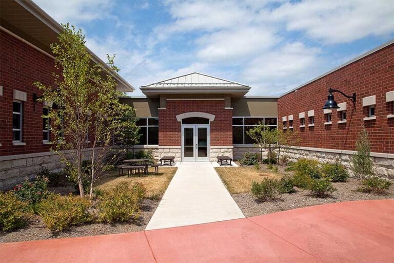 Beaver Dam Police Department and Municipal Court Outdoor Courtyard and Entrance