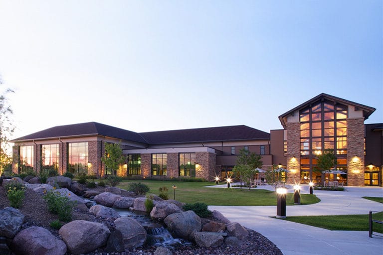 Beloit Memorial Hospital Northpointe Health and Wellness Pavilion Exterior at Dusk