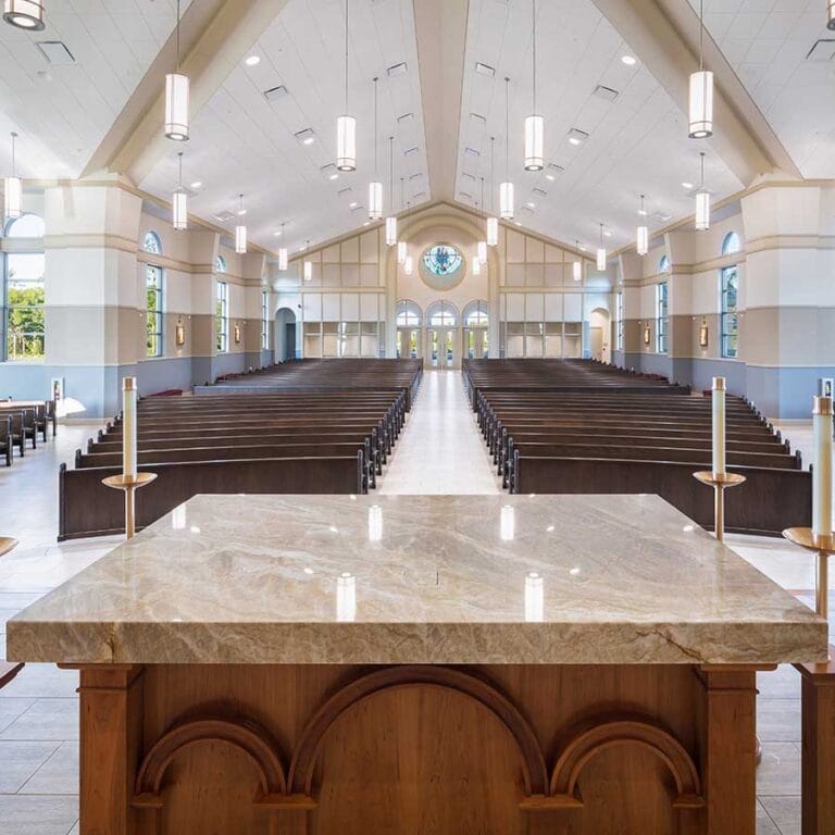 Our Lady of the Angels Catholic Church Altar and Sanctuary in Lakewood Ranch, Florida