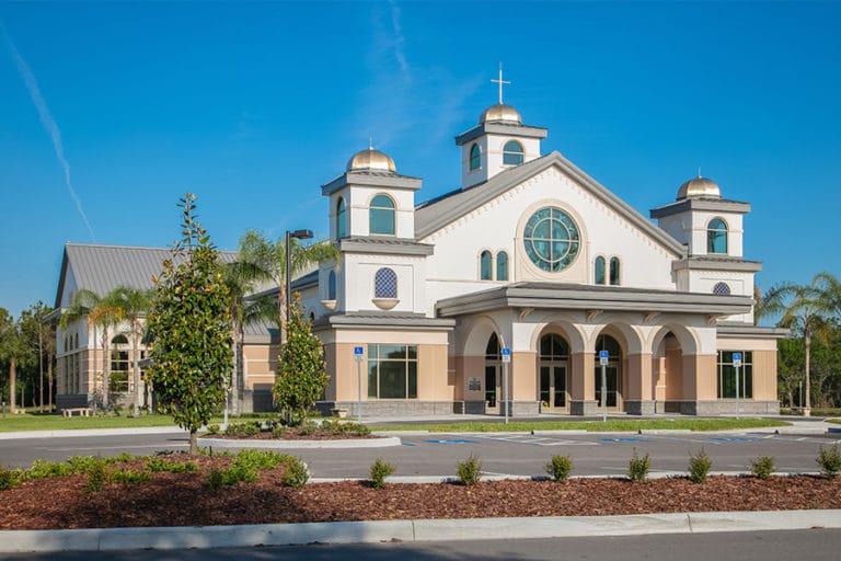 Our Lady of the Angels Catholic Church Exterior View in Lakewood Ranch Florida