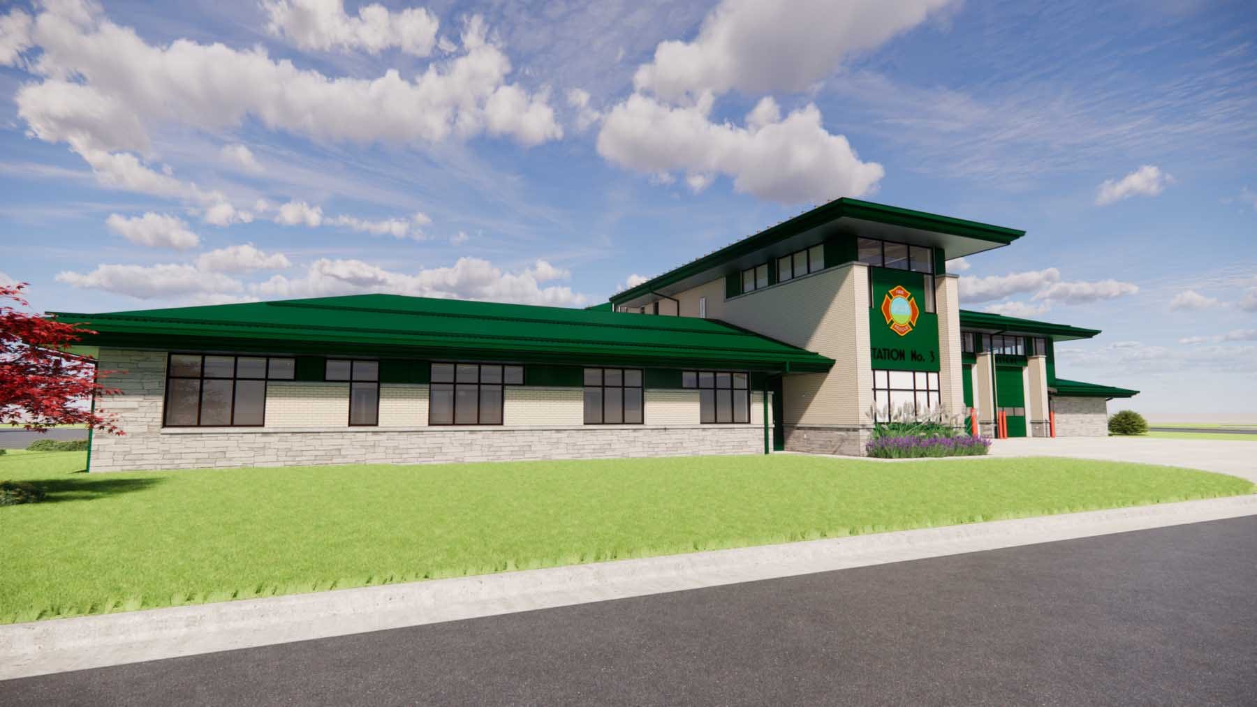 Fire Station #3 Pleasant Prairie Wisconsin Rendering