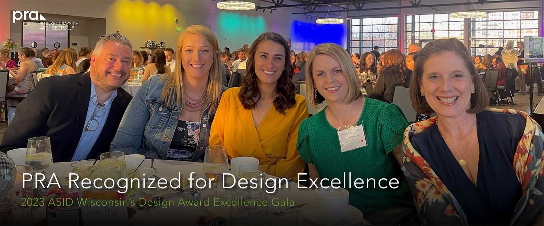 PRA Interiors Team wins FIVE awards at the 2023 ASID Wisconsin Design Award Excellence Gala