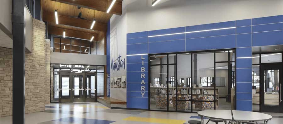 School District of Mauston's New West Side Elementary Main Entry and Student Commons